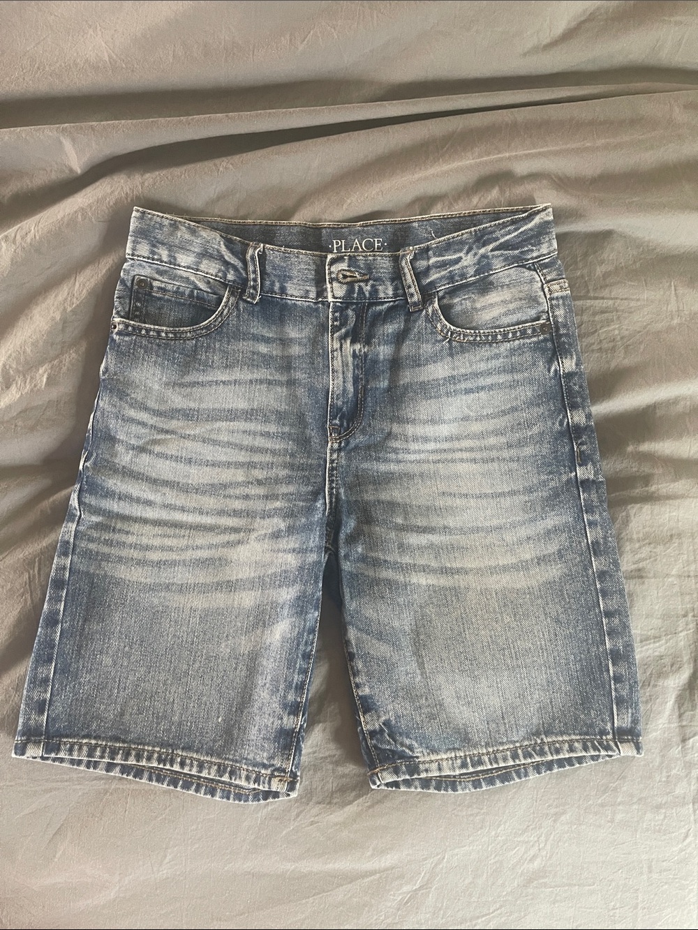 The Children's Place Light Blue Faded Denim Shorts